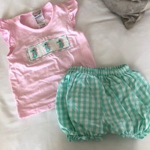 The Smocking Place baby girl smocked set